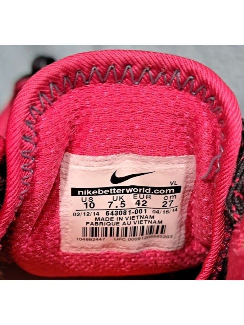 Nike Womens Wild Trail 643074-001 Black Pink Running Shoes Sneakers Size 10 - Picture 11 of 13